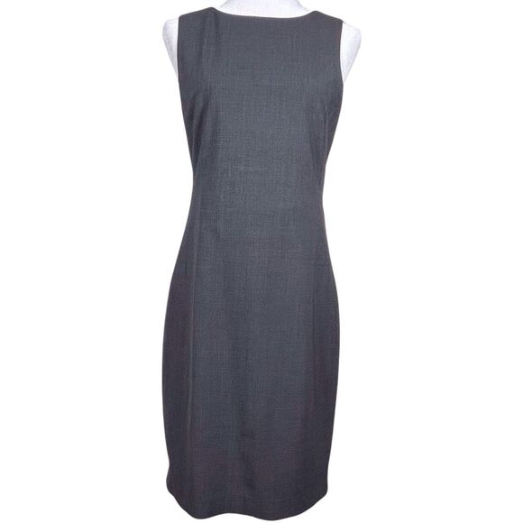 Theory Betty 2B Edition Sheath Dress Size 8 Wool Blend Gray Sleeveless EUC - Picture 2 of 15